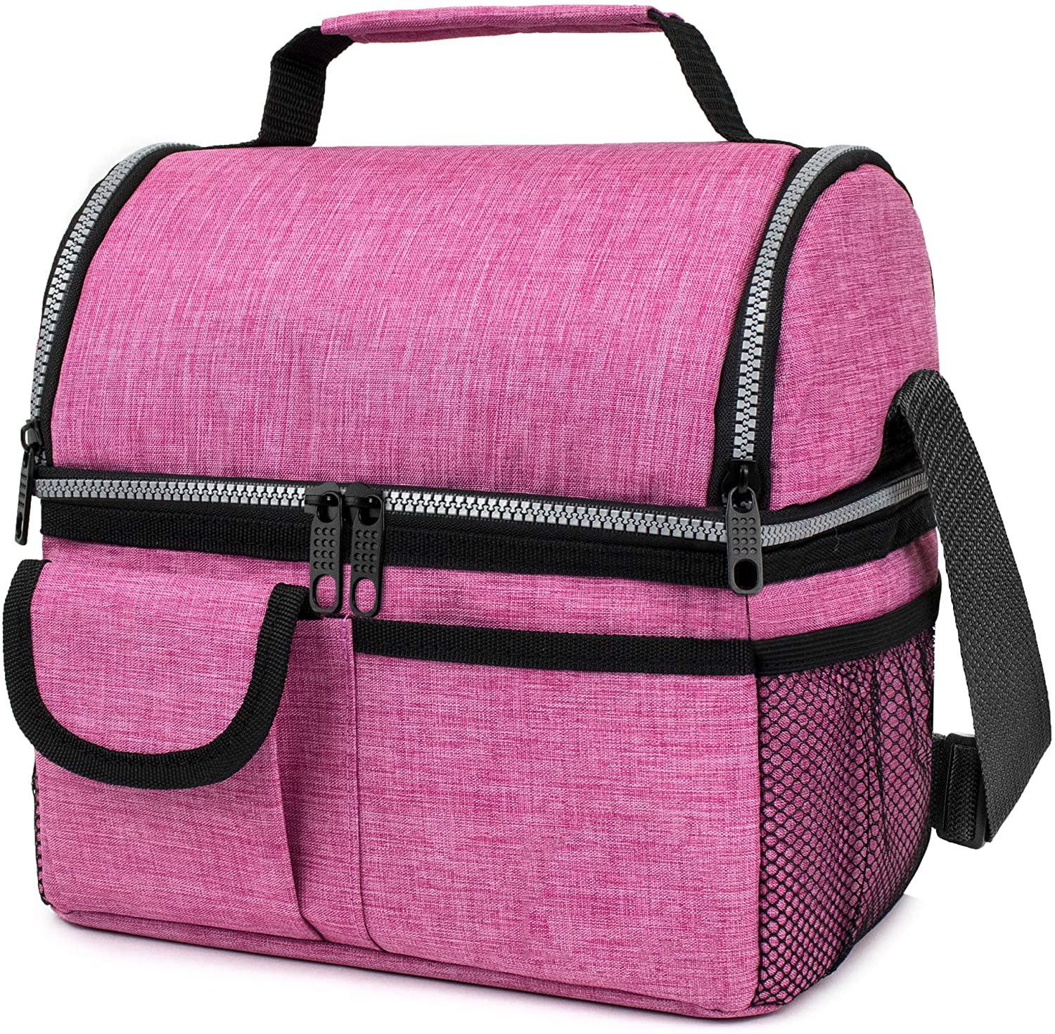 2겹 휴대용 핫 밀폐 푸드 쿨러백 냉동가능 여성용 보온도시락 가방 3