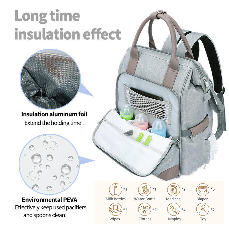 휴대용 대용량 피크닉 점심 음식 모유 쿨러 아기 엄마 가방 9