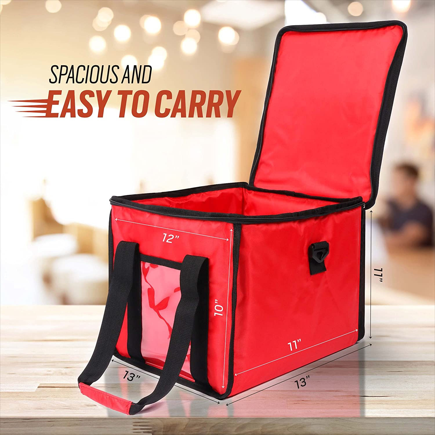 대용량 단열 음식 배달 음료 쿨러 오토바이 토트 푸드 캐리어 8