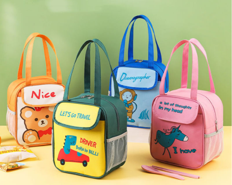 휴대용 새로운 보온 도시락 토트 쿨러 만화 패턴 벤투 푸드백 6