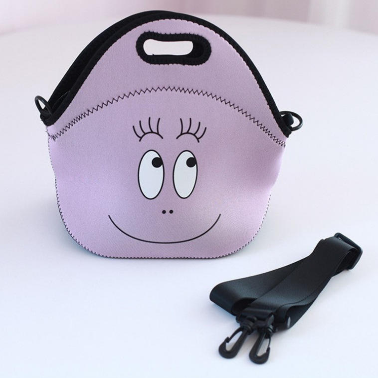 재사용 가능 귀여운 네오프렌 점심 토트백 보온 피크닉 여성 소녀용 도시락 3