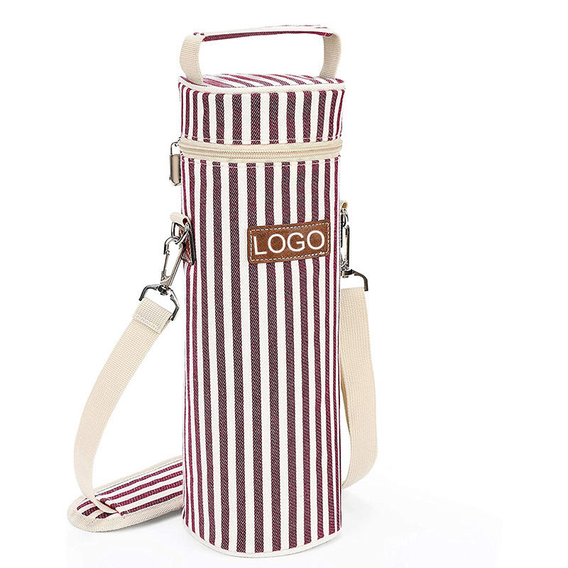 가죽 로고 단열 와인 캐리어 토트백 가죽 싱글 보틀 PEVA 11