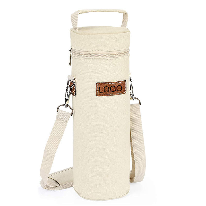 가죽 로고 단열 와인 캐리어 토트백 가죽 싱글 보틀 PEVA