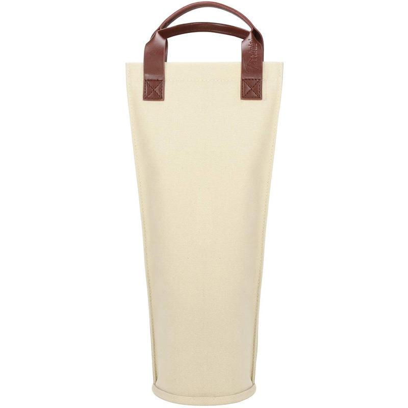 싱글 와인 샴페인 병 보온 쿨러 캔버스 핸드백 토트백 6