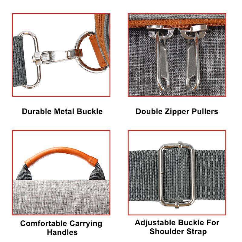 2 병 와인 캐리어 토트 단열 식품 쿨러 방수 피크닉 가방 7