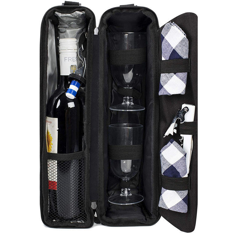 새로운 야외 피크닉 와인 샴페인 냉장 보관 휴대용 와인 쿨러백 5